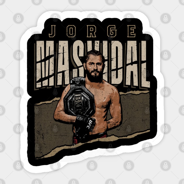 Jorge Masvidal BMF Belt Sticker by artbygonzalez